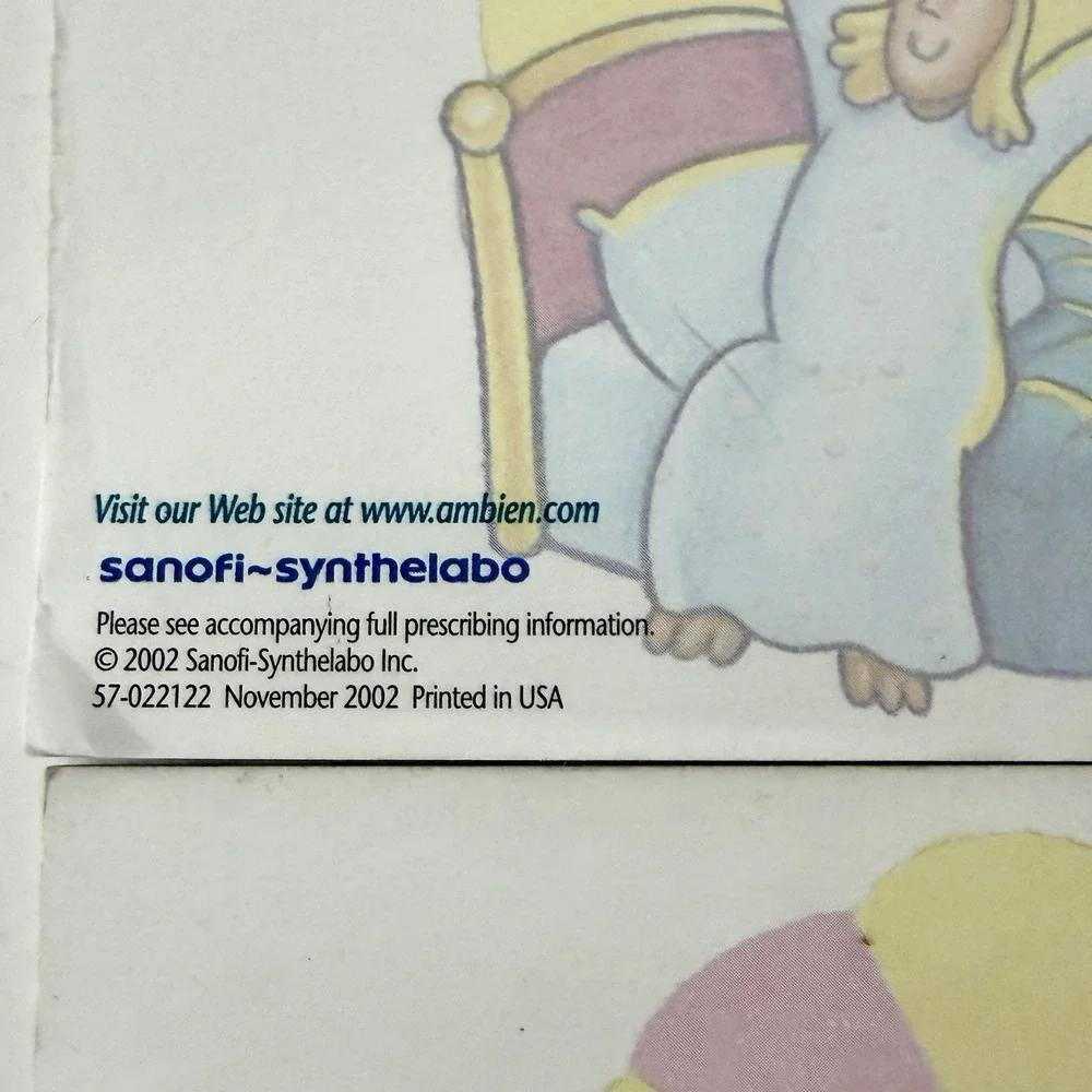 VTG Ambien Sticky Note Pads Lot 2000 2002 Pharmaceutical Drug Rep Advertising